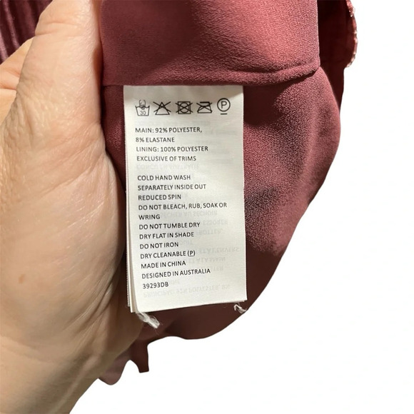 BARDOT ~ Dusty Pink Velvet Ribbed Mini Dress Sz 4 XS - Picture 6 of 12